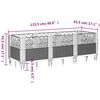 vidaXL Jardini&egrave;re avec piquets blanc 123,5x43,5x43,5 cm PP