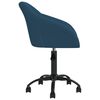 vidaXL Chaises pivotantes &agrave; manger lot de 2 bleu velours