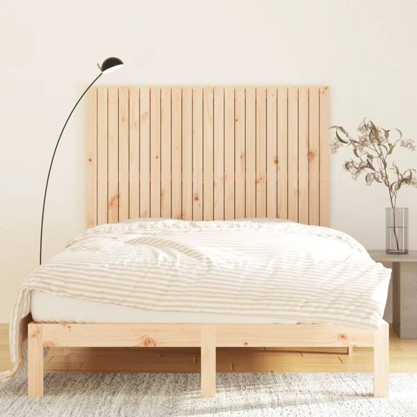 vidaXL T&ecirc;te de lit murale 146,5x3x110 cm Bois massif de pin