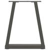 vidaXL Pieds de table basse en forme de V 2 pi&egrave;ces Anthracite 28 x (42-43,3) cm Acier