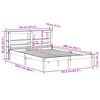 vidaXL Cadre de lit et t&ecirc;te de lit sans matelas cire marron 150x200 cm