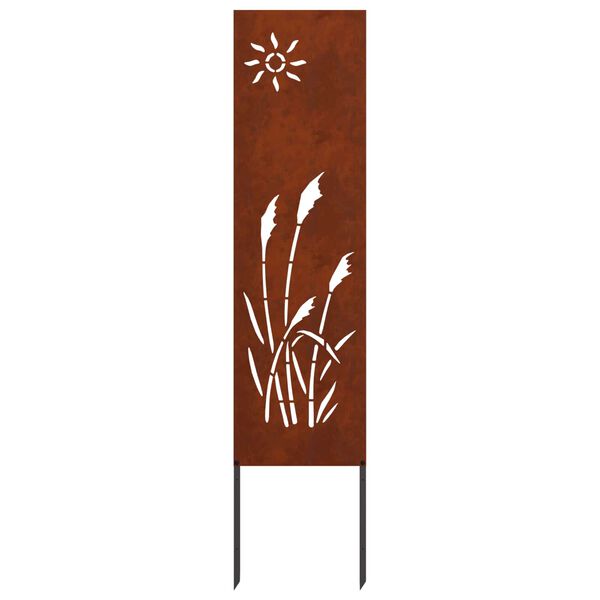 vidaXL &Eacute;cran de confidentialit&eacute; de jardin Fretwork Rouill&eacute; 32 x 140 cm
