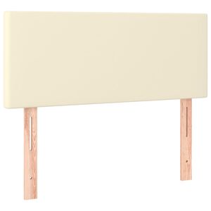 vidaXL T&ecirc;te de lit Cr&egrave;me 100x5x78/88 cm Similicuir