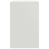 vidaXL Tables de chevet 2 pcs blanc 34,5x39x62 cm acier
