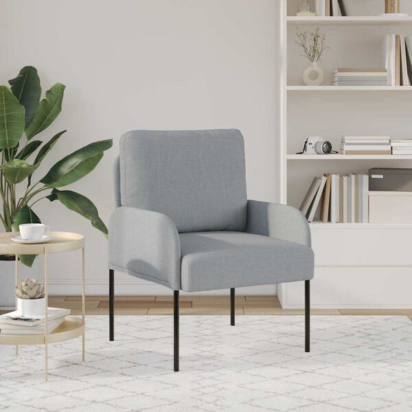 vidaXL Canap&eacute;s avec coussin 55cm Gris clair Contreplaqu&eacute;
