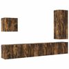 vidaXL Unit&eacute;s murales TV 5 pcs ch&ecirc;ne fum&eacute; bois d'ing&eacute;nierie