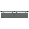 vidaXL T&ecirc;te de lit suspendue Uni Gris fonc&eacute; 210 x 55 x 5 cm tissu