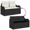 vidaXL Ensemble de canap&eacute; de jardin avec coussin 8 pcs Noir et Cr&egrave;me