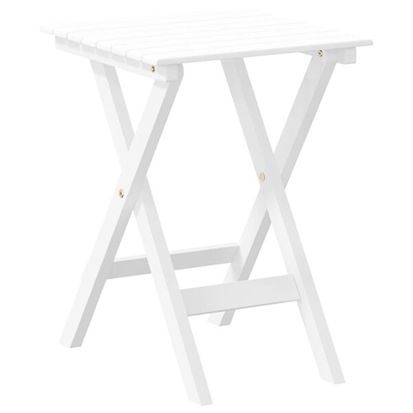 vidaXL Table d&rsquo;appoint pliable blanc bois de peuplier massif