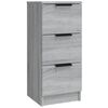 vidaXL Buffets 3 pcs Sonoma gris Bois d'ing&eacute;nierie