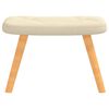 vidaXL Chaise de relaxation avec tabouret Cr&egrave;me Tissu