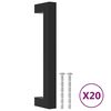 vidaXL Poign&eacute;es d'armoire 20 pcs noir 128 mm acier inoxydable