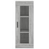 vidaXL Buffet haut Sonoma gris 34,5x34x180 cm Bois d'ing&eacute;nierie
