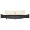 vidaXL Bancs de spa avec coussins 2 pcs noir r&eacute;sine tress&eacute;e