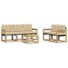 vidaXL Ensemble de canap&eacute;s d'ext&eacute;rieur 6 pc Blanc et Beige