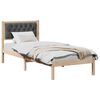 vidaXL Cadre de lit avec t&ecirc;te de lit Gris fonc&eacute; 75 x 190 cm Pin massif
