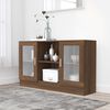vidaXL Armoire &agrave; vitrine Ch&ecirc;ne marron 120x30,5x70 cm Bois d'ing&eacute;nierie