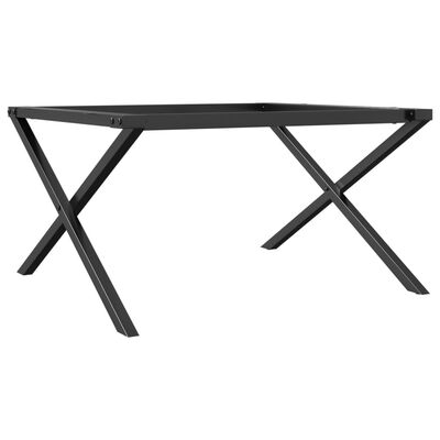 vidaXL Pieds de table basse cadre en X 80x70x43 cm fonte