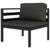 vidaXL Salon de jardin 5 pcs avec coussins Aluminium Anthracite