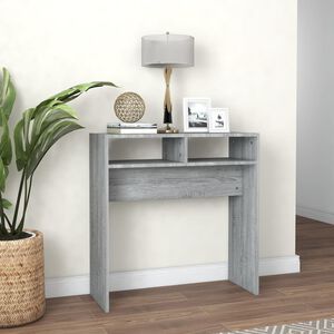 vidaXL Table console Sonoma gris 78x30x80 cm Bois d'ing&eacute;nierie