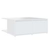 vidaXL Table basse blanc 80x80x31 cm bois d'ing&eacute;nierie