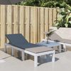 vidaXL Chaise longue avec coussins blanc PP