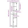 vidaXL Ensemble de mobilier de salle de bain 3 pcs Ch&ecirc;ne noir