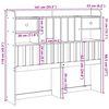 vidaXL T&ecirc;te de lit avec rangement cire marron 135cm bois massif de pin