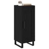 vidaXL Buffet Ch&ecirc;ne noir 34,5 x 34 x 90 cm Bois d'ing&eacute;nierie et fer