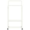 vidaXL Porte-v&ecirc;tements avec &eacute;tag&egrave;re avec roue Blanc 80 x 53 x 156 cm