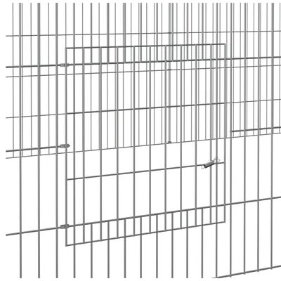 vidaXL Cage à lapin 4 panneaux 433x109x54 cm Fer galvanisé