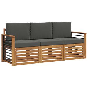 vidaXL Ensembles de canap&eacute;s 3 pc Naturel et Anthracite