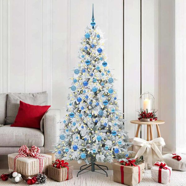 vidaXL Sapin de No&euml;l Artificiel &agrave; Branches Articul&eacute;es Blanc 180 cm