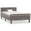 vidaXL Cadre de lit sans matelas gris velours 100x200 cm
