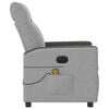 vidaXL Fauteuil de massage inclinable &eacute;lectrique gris nuage tissu