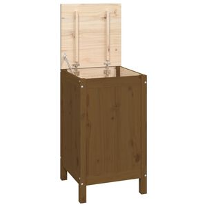 vidaXL Bo&icirc;te &agrave; linge Marron miel 44x44x76 cm Bois massif de pin
