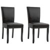 vidaXL Chaises &agrave; manger lot de 2 marron fonc&eacute; similicuir