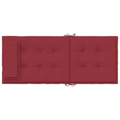 vidaXL Coussins de chaise à dossier haut lot de 6 rouge bordeaux