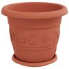 vidaXL Pots de plantes 24 pc Rouge brique &Oslash; 30 x 25 cm Plastique