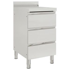 vidaXL Armoire de cuisine commerciale avec 3 tiroirs 50 x 60 x 96 cm