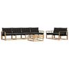 vidaXL Ensemble de canap&eacute;s d'ext&eacute;rieur 7 pc Blanc et noir