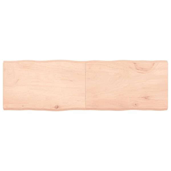vidaXL Dessus de table bois massif non trait&eacute; bordure assortie