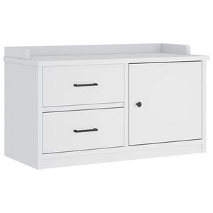 vidaXL Banc de couloir SANDNES blanc 87x40x50 cm bois de pin massif