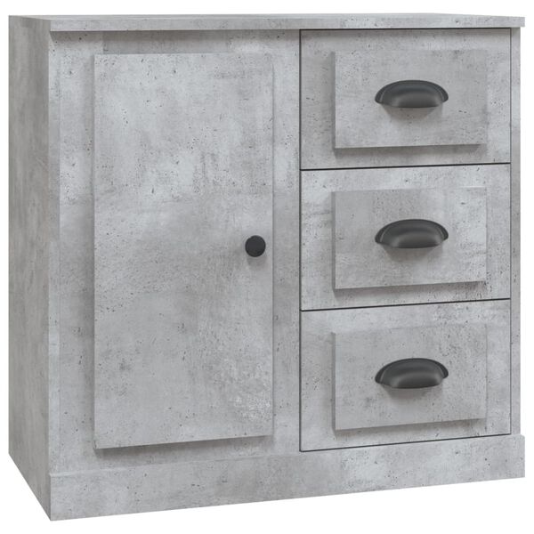 vidaXL Buffet gris b&eacute;ton 70x35,5x67,5 cm bois d'ing&eacute;nierie