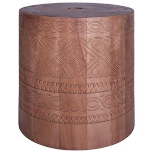vidaXL Pied de parasol 28.05 kg Naturel Bois Massif Cylindrique