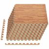 vidaXL Tapis de sol de piscine 24 pc bois 8,64 m&sup2; Mousse EVA