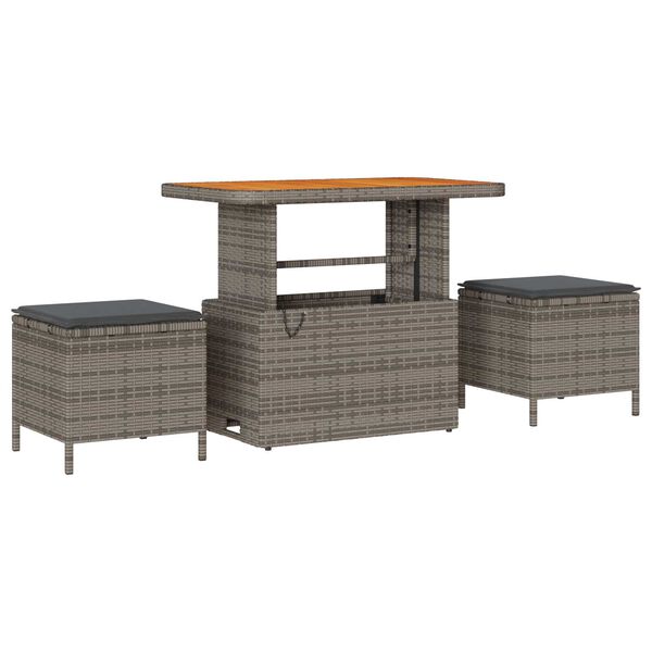 vidaXL Ensemble de canap&eacute; de jardin avec coussin 8 pcs Gris polyrotin