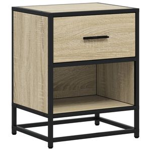 vidaXL Table de chevet ch&ecirc;ne sonoma 40x31x50 cm bois d&rsquo;ing&eacute;nierie