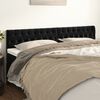 vidaXL T&ecirc;tes de lit Noir 180 x 7 x 78/88 cm Velours