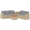 vidaXL Ensemble de Canap&eacute;s 8 pc Beige et Gris clair